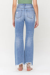 VERVET 90's Vintage Destroyed High Rise Flare Jeans