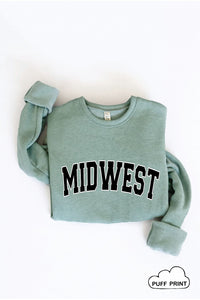 Midwest Puff Print Graphic Fleece Sweatshirt