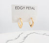 Flat Square Small Gold Hoop Earrings