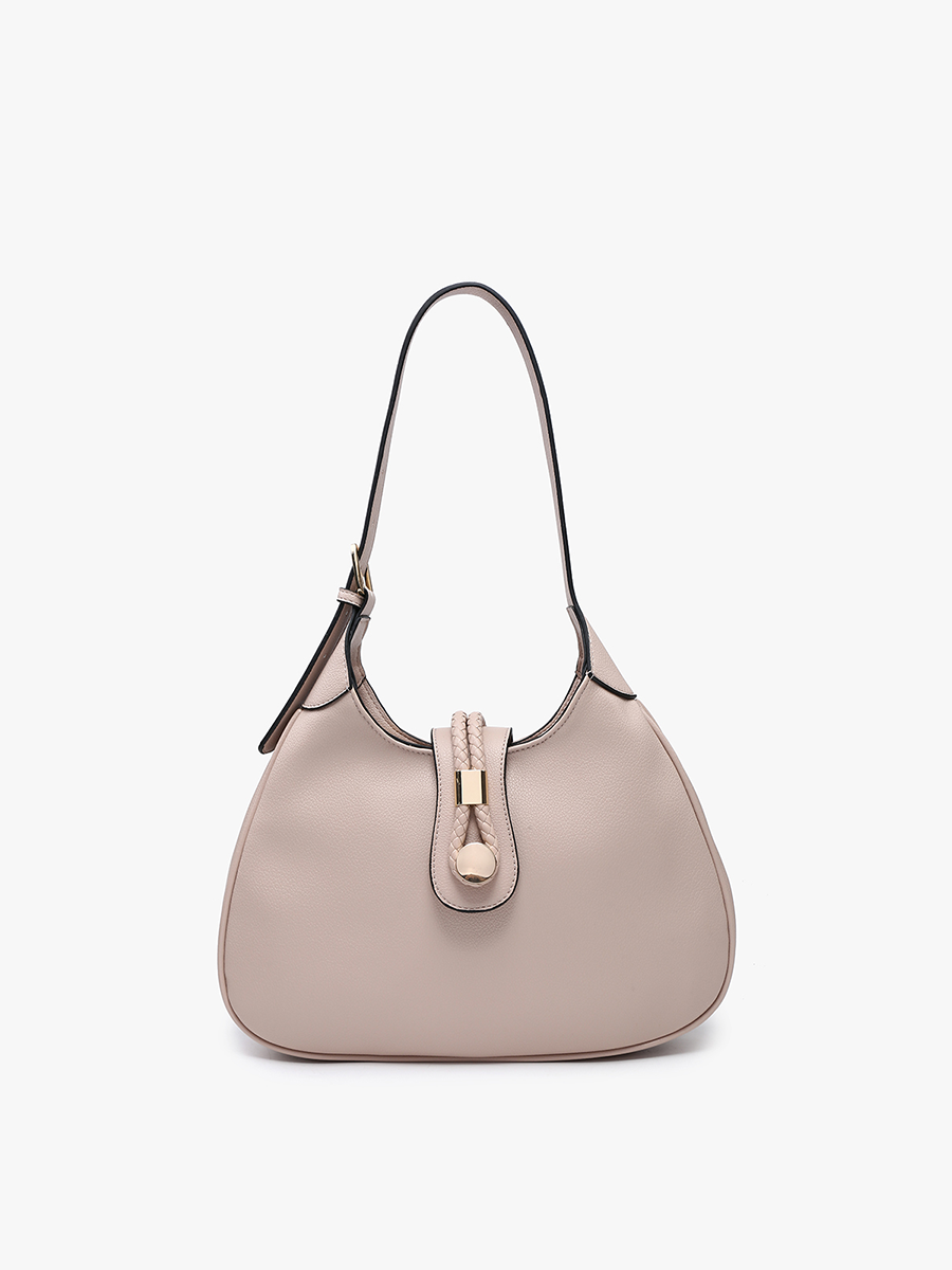 Jen & Co - Florentine Satchel Shoulder Bag - Dusty Pink