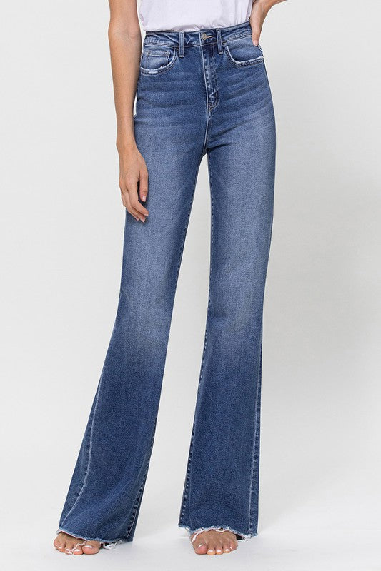 Flying Monkey Super High Rise Relaxed Flare Jeans