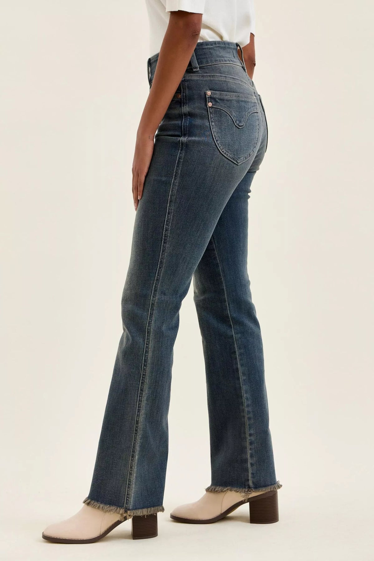 Judy Blue High Rise Daisy Double Button Bootcut Jeans 82734