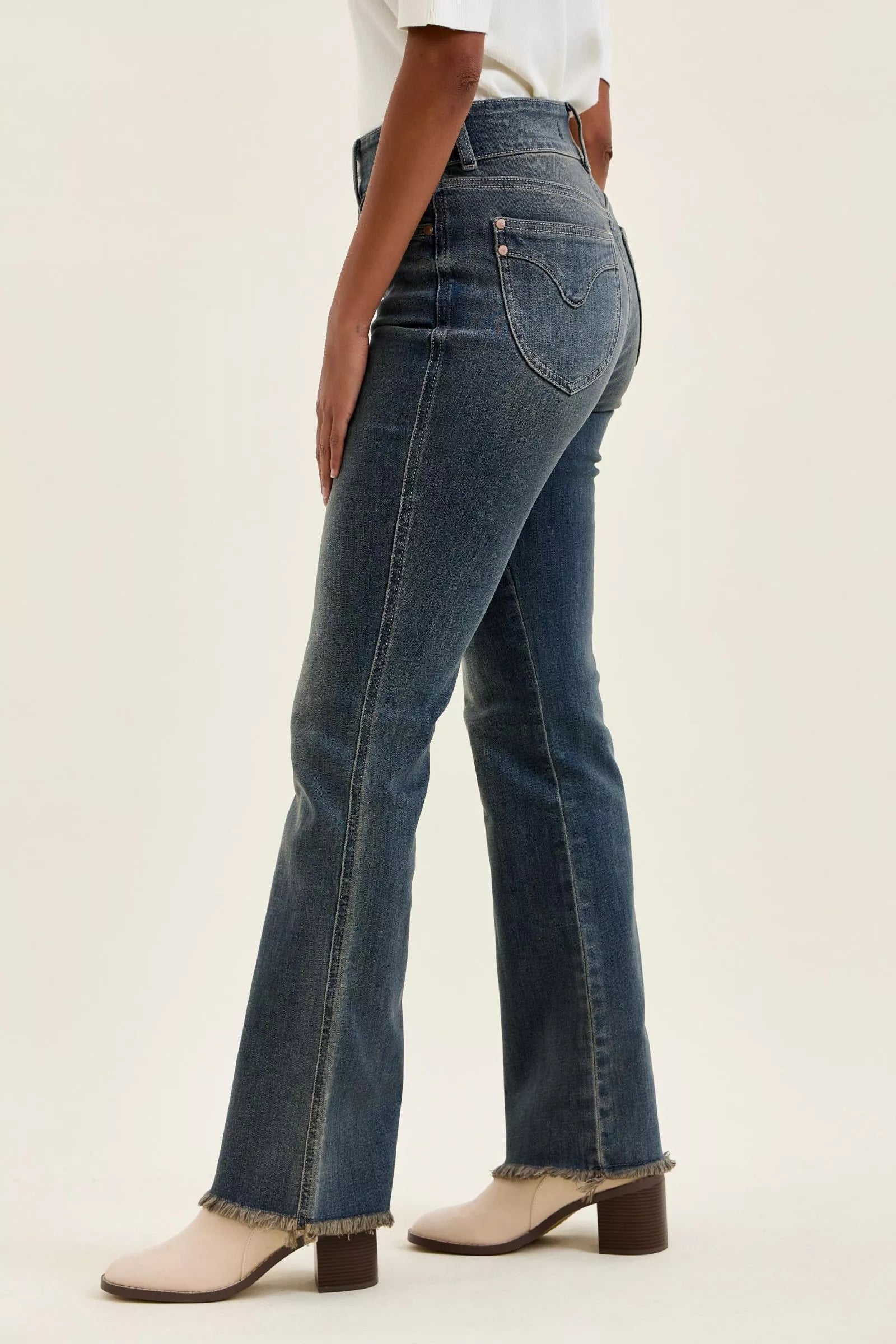 Judy Blue High Rise Daisy Double Button Bootcut Jeans 82734