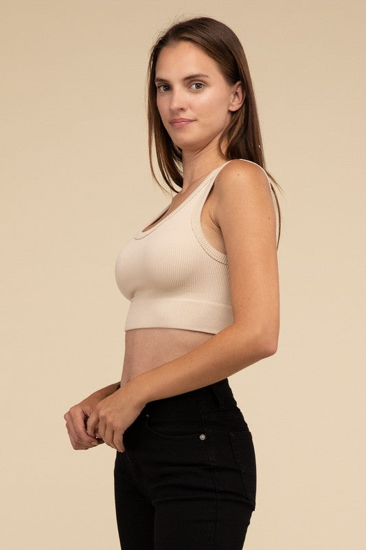 Scoop Ribbed Seamless Crop Top