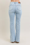 Judy Blue High Rise Vintage Wash Side Slit Bootcut Jeans