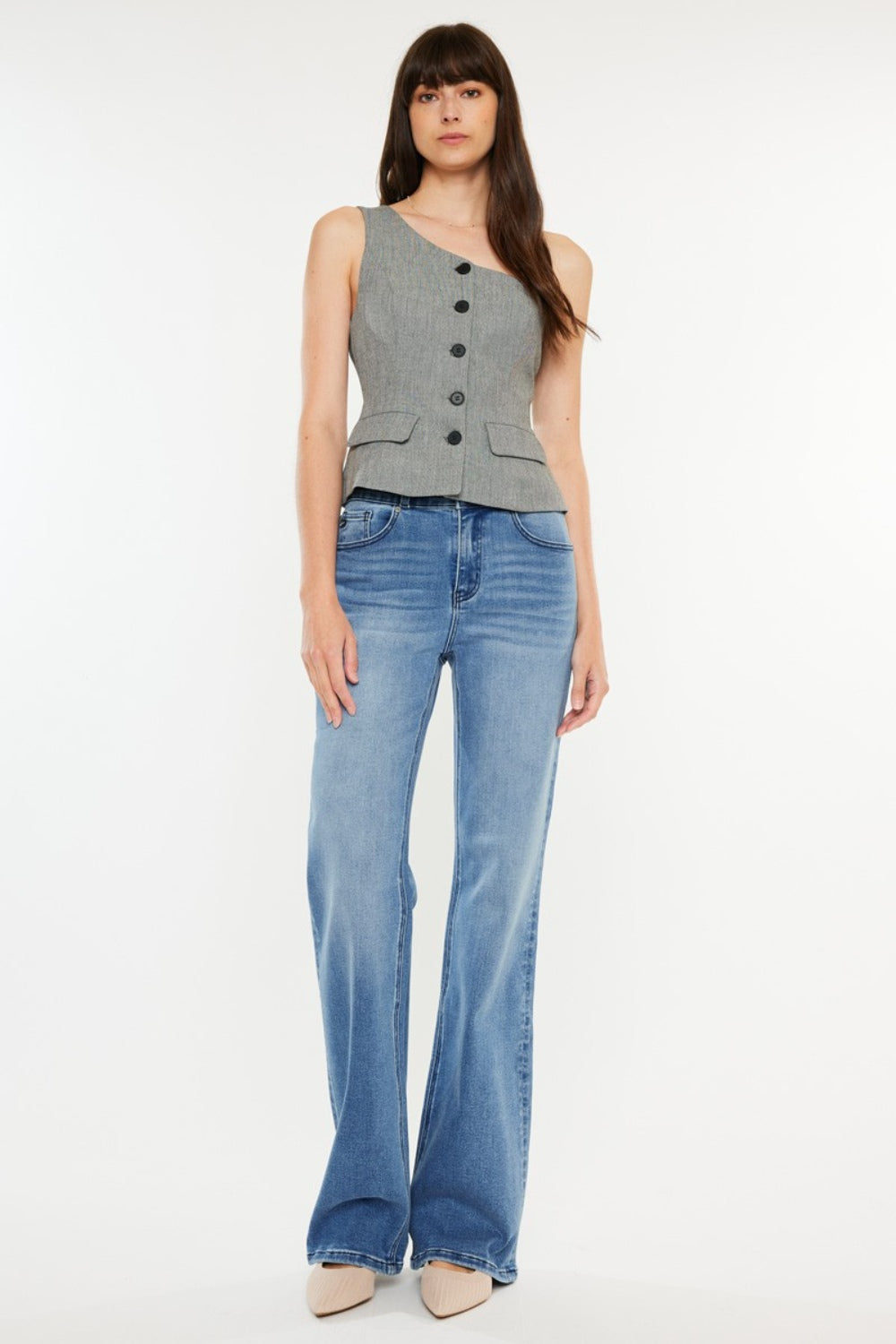 Kancan High Rise Relaxed Wide Leg Jeans