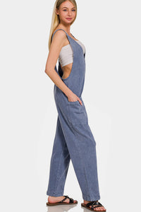 Casual Adjustable Strap Pocket Jumpsuit