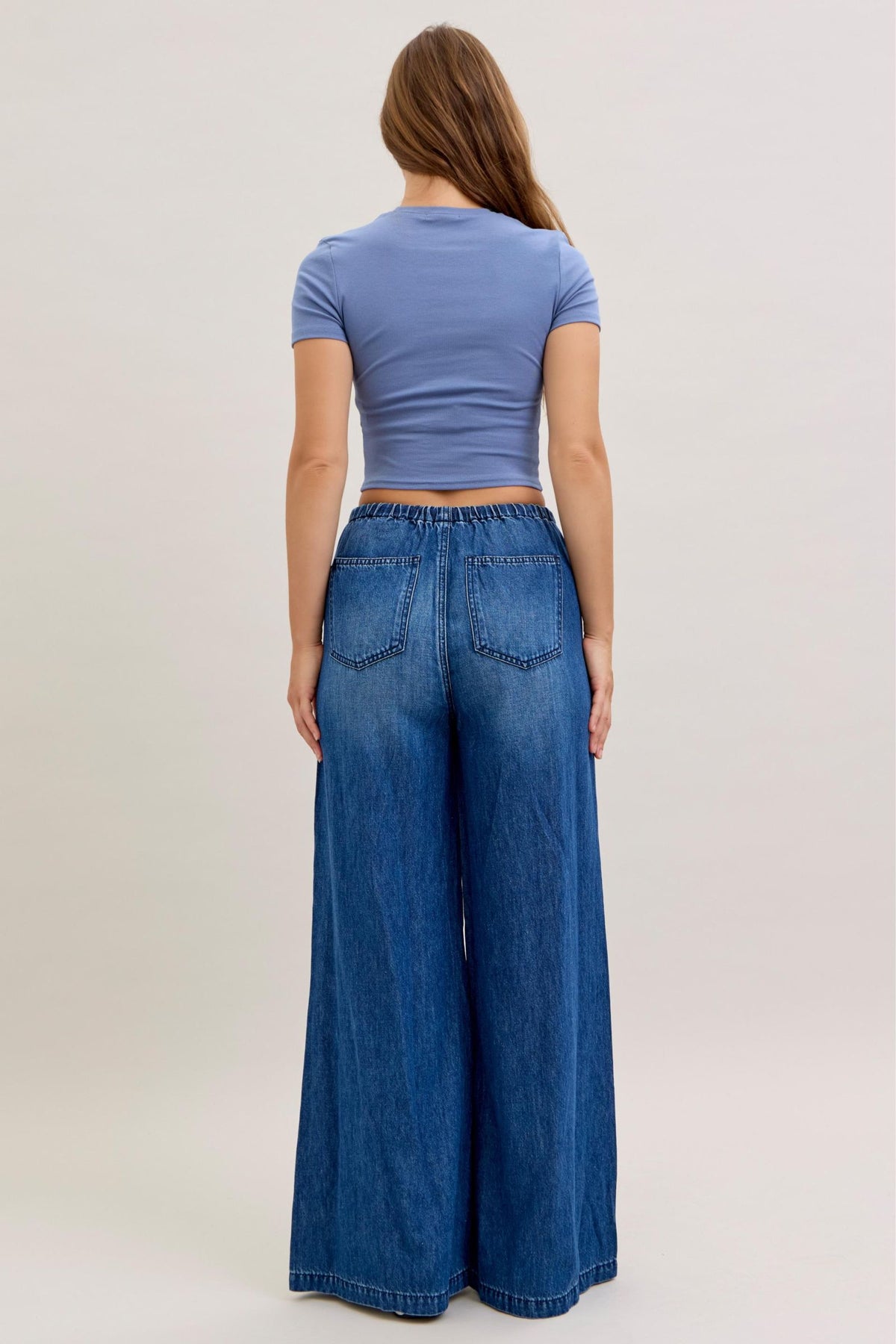 Judy Blue High Rise Featherweight Palazzo Jeans