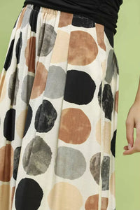 Dot Print Wide Leg Pants
