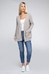 Mallory Melange Open Front Sweater Cardigan