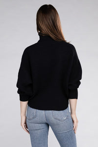 Dolman Sleeve Turtleneck Sweater