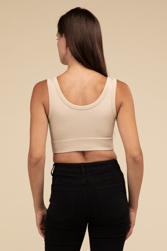 Scoop Ribbed Seamless Crop Top