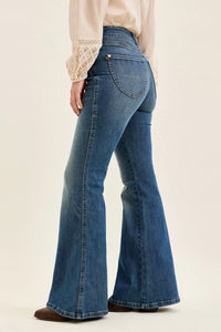 Judy Blue High Rise Double Button Tummy Control Jacqueline Flare Jeans 881125