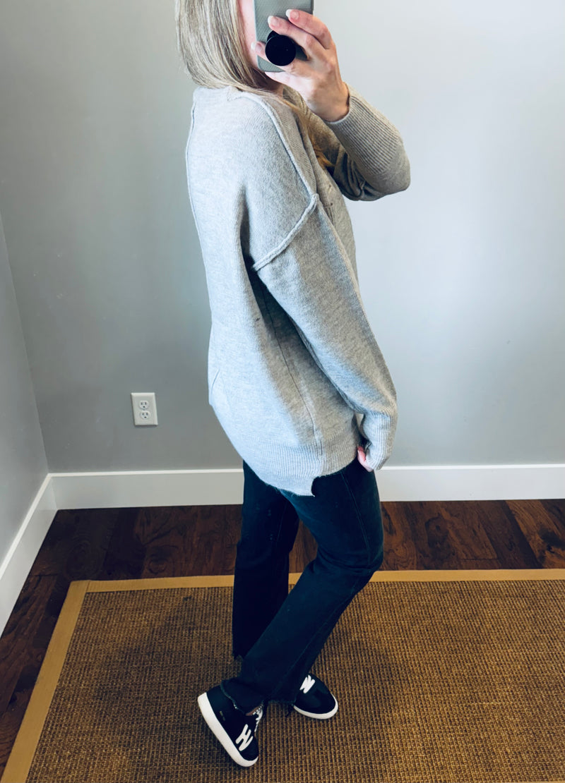 Round Neck Melange Sweater