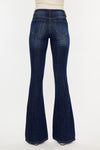 Kancan Mid Rise Dark Wash Flare Jeans