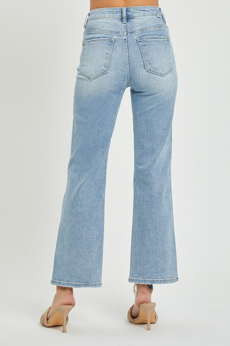 RISEN High Rise Relaxed Straight Jeans