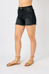 Judy Blue Tummy Control High Rise Black Denim Shorts