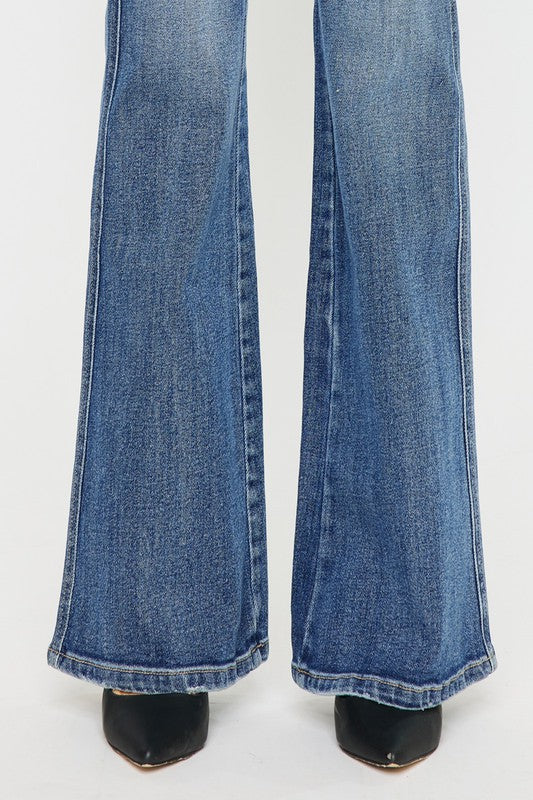 Kancan High Rise Rigid Flare Jeans
