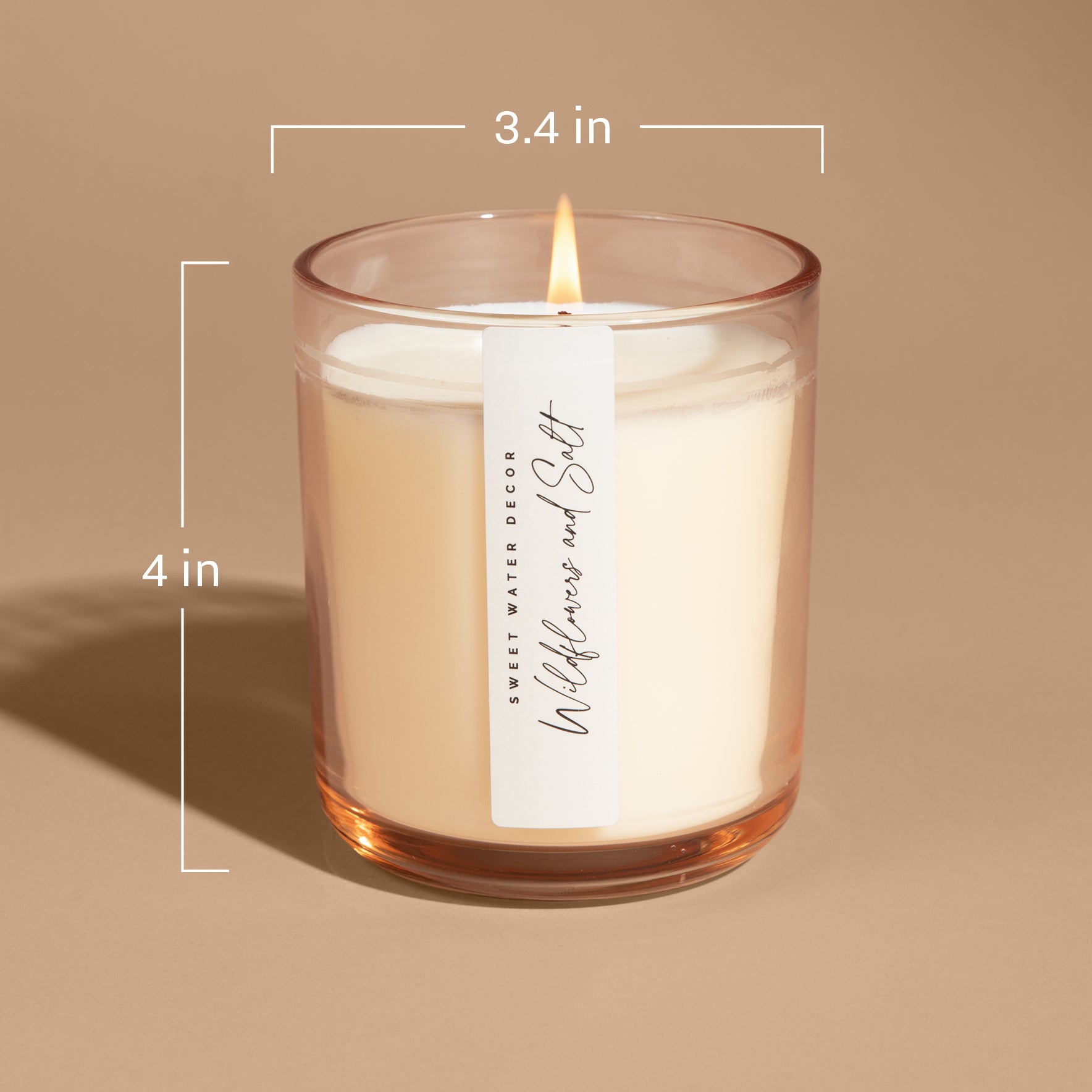 Sweet Water Decor Pumpkin Spice Soy Candle - Tinted Glass Jar - 12 oz