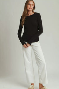 Umgee PULSEKNIT Crewneck Long Sleeve Top