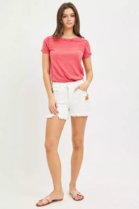 Risen High Rise Tummy Control Flower Printed Shorts
