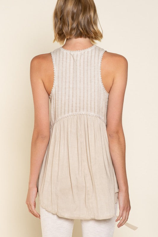 All The Details Babydoll Knit Tank Top