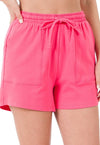 Everyday Casual Cotton Drawstring Waist Shorts with Pockets
