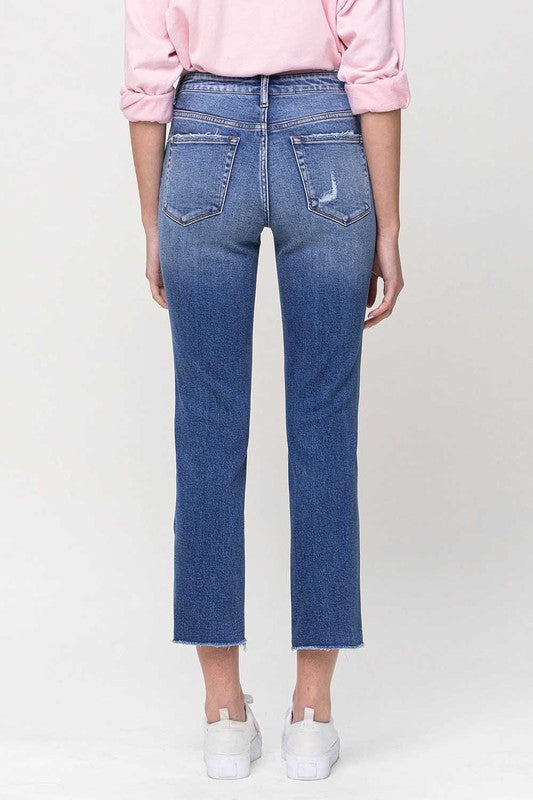 Vervet by Flying Monkey Mid Rise Straight Crop Jeans