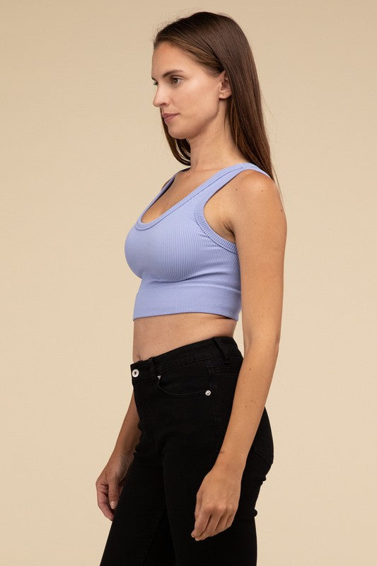 Scoop Ribbed Seamless Crop Top