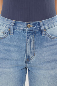 Kancan High Rise Destroyed Straight Jeans