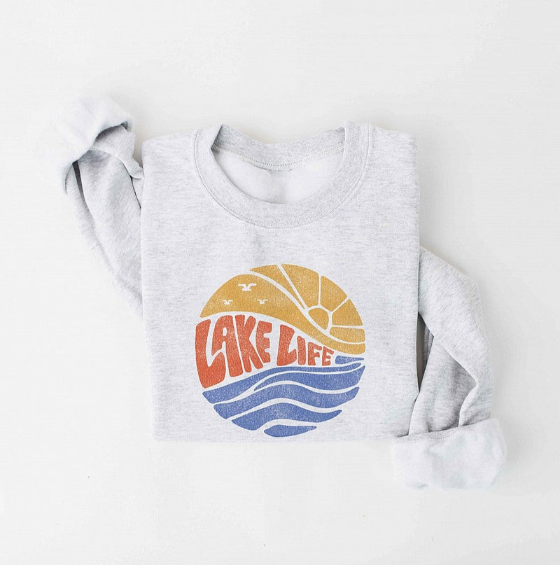 Lake Life Graphic Fleece Sweatshirt