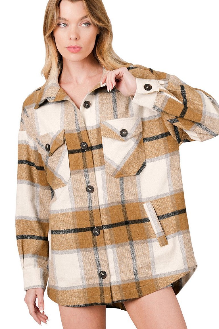 Oversized Bold Plaid Shacket