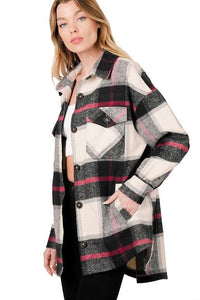 Oversized Bold Plaid Shacket