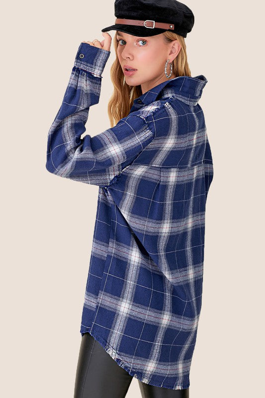 Celine Plaid Flannel Button Down Shirt 