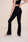 Mono B Ribbed Flare High-Waist Leggings