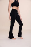 Mono B Ribbed Flare High-Waist Leggings