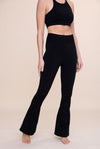 Mono B Ribbed Flare High-Waist Leggings