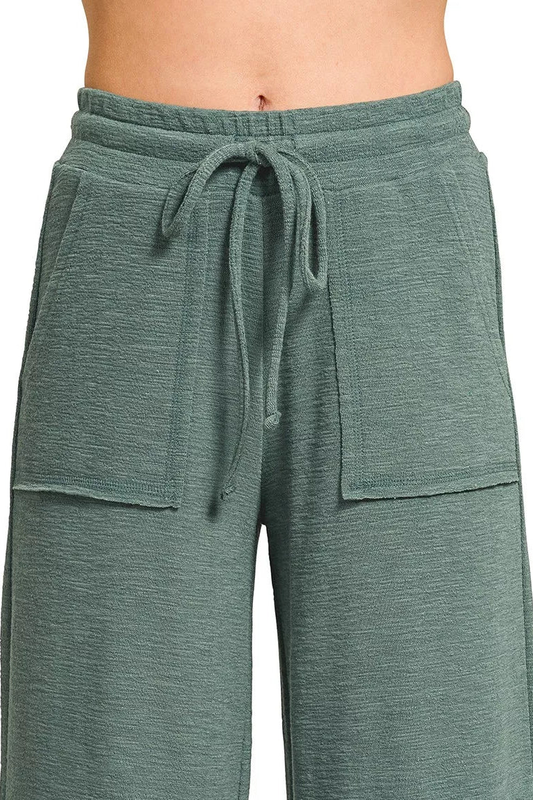 Cotton Slub Short Sleeve Tee and Pants Set