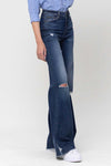 Flying Monkey High Rise Distressed Wide Leg Jeans