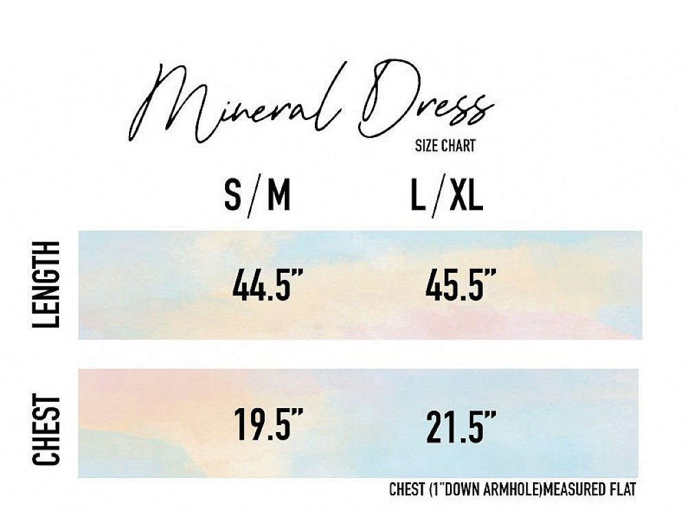 Mineral dress size chart