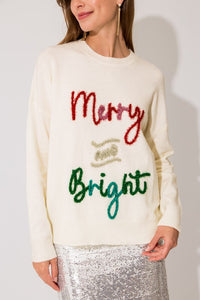Merry & Bright Tinsel Pullover Sweater