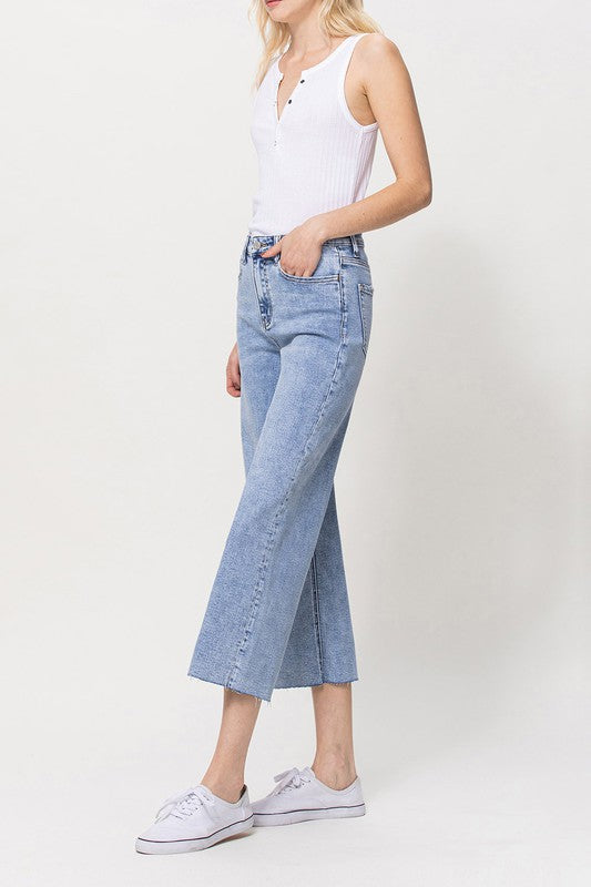 Vervet by Flying Monkey High Rise Crop Wide Leg Jeans