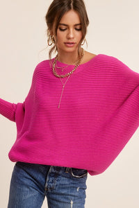 Mae Ribbed Boatneck Sweater