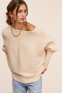 Mae Ribbed Boatneck Sweater