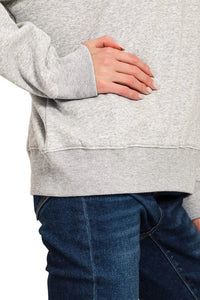 Zenana Quarter Zip Fleece Sweatshirt in Heather Grey