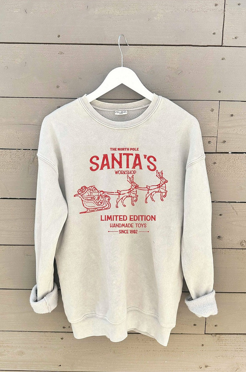 Santa's Workshop Mineral Wash Graphic Fleece Sweatshirt