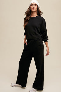 Morning Coffee Knit Pullover and Pants Athleisure Lounge Set