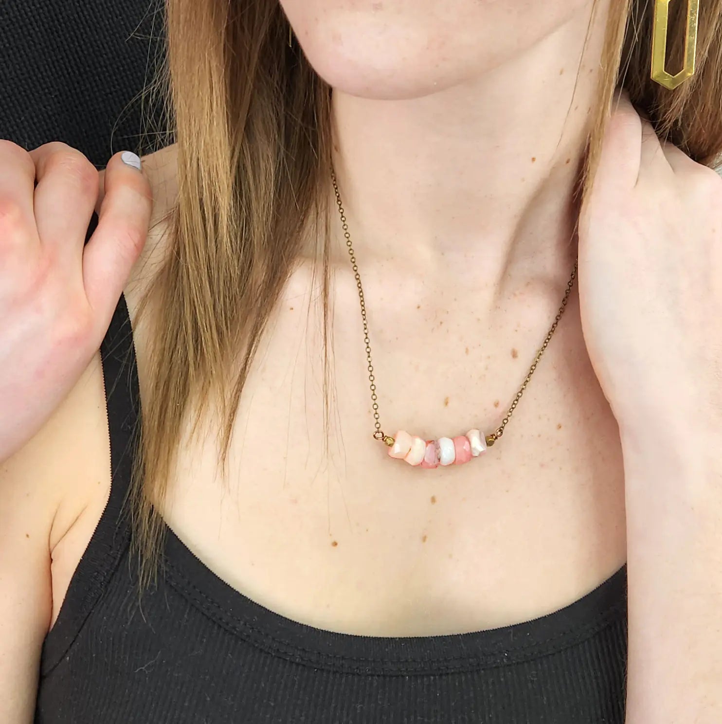 Olivia Peruvian Opal Chunky Arc Necklace