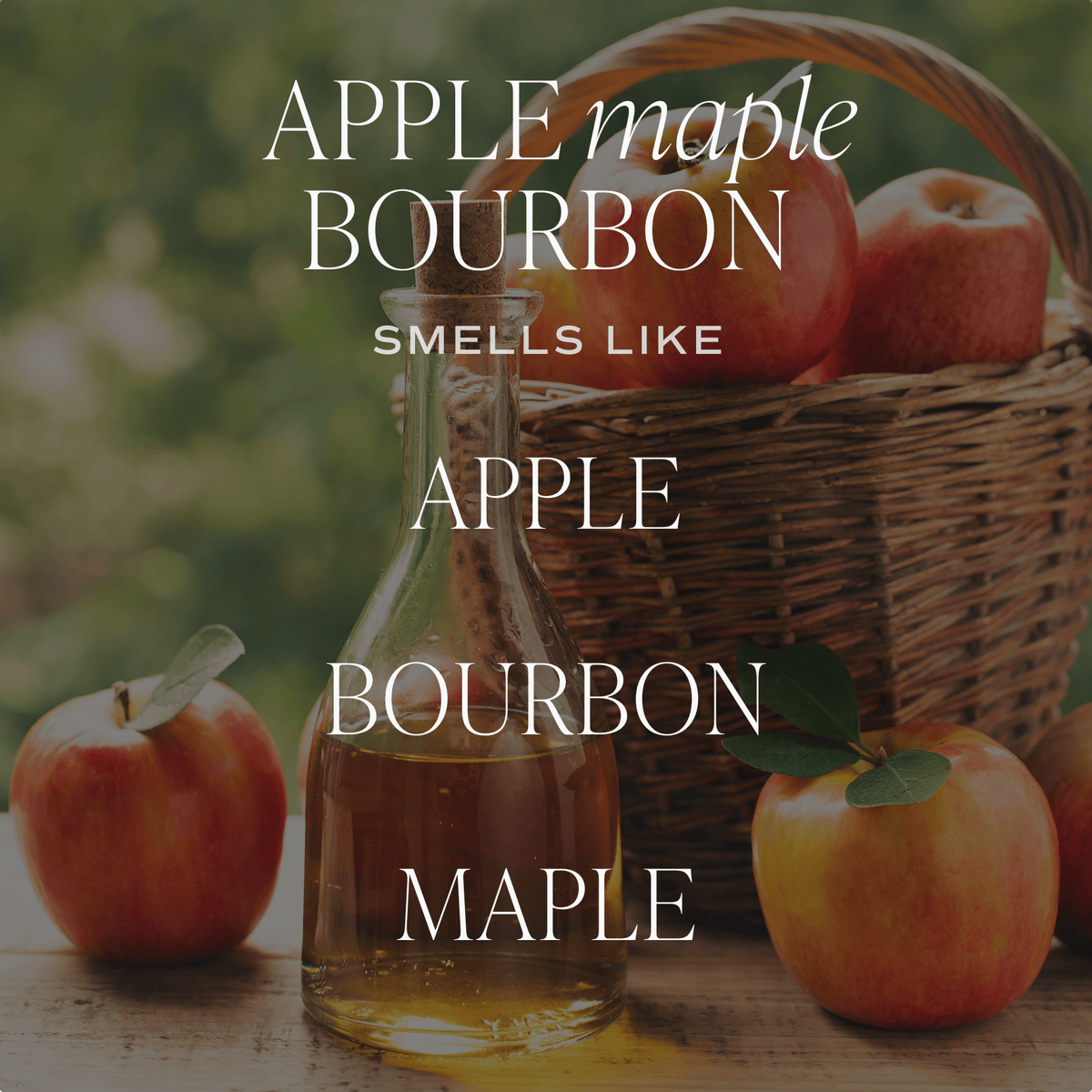 Sweet Water Decor Apple Maple Bourbon Soy Candle - Tan Matte Jar - 15 oz
