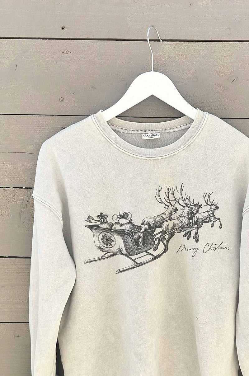 *Preorder* Merry Christmas Graphic Fleece Sweatshirt